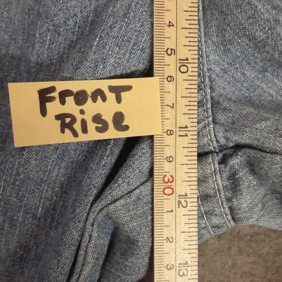 Vintage Christopher & Banks Jean Crop Pants Sz 10 Fall Y2K Pockets Zip/Button - Picture 9 of 13